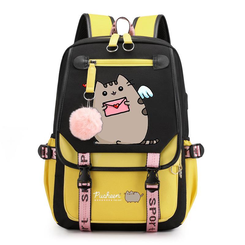 Cartoon Cute Printed School Bag Outdoor Travel Oxford Cloth Backpack