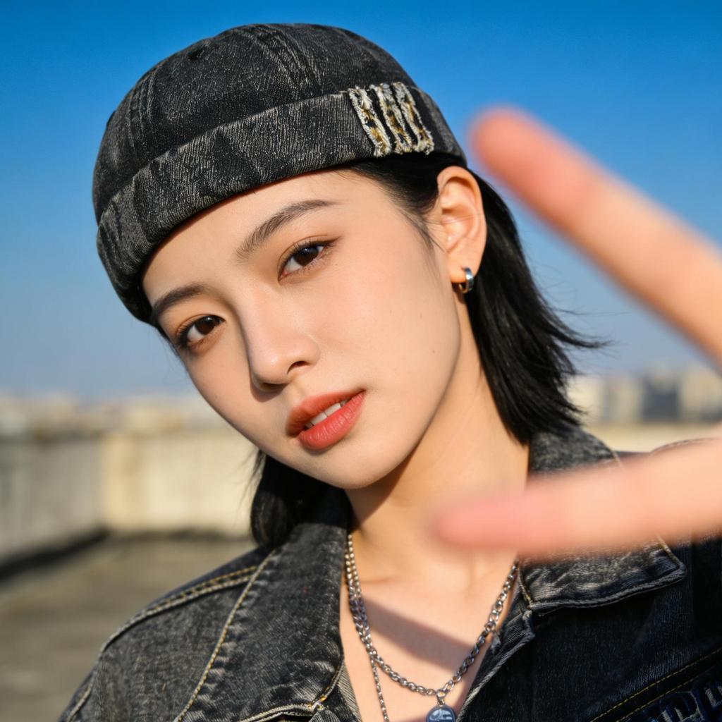 Unisex Distressed Denim Landlord Cap - Trendy Street Style Hipster Hat for Spring and Autumn