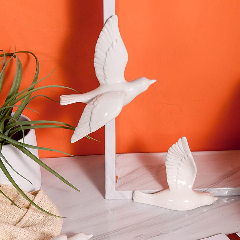 Golden Bird Wall Decoration Background Wall Simulation Bird Suspended Structure Pendant Hanging Decoration Home Decoration
