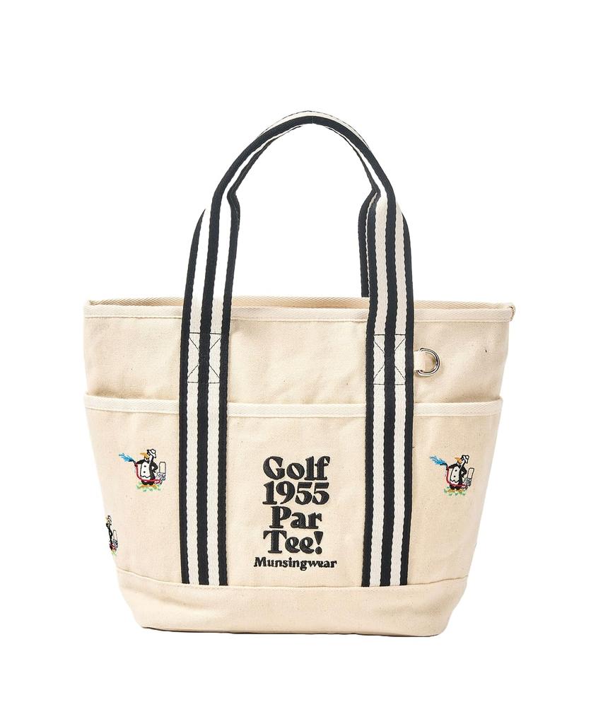 [Munsingwear] Cart Bag with D-ring, Flying Pattern, Embroidery, Penguin, Everyday Use, Stylish, Round, Golf, MG5STT44L, Women's, WH00 (White)