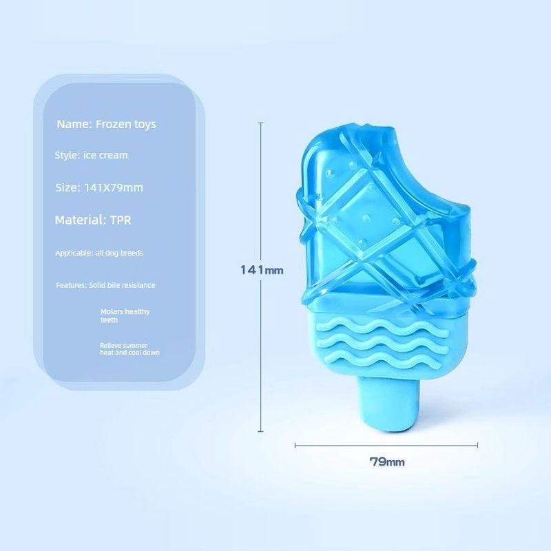

Dog Toy Frozen Bone Ice Sucker Heat Relieving Cooling Water Injection Frozen Popsicle Bite-Resistant Molar Relieving Stuffy Pet Supplies Ice cream