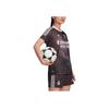 Adidas X Pharrell Williams Collaboration Real Madrid Football Jersey Round Neck Short Sleeve Raglan T-Shirt Women Tops Black Purple GJ9109