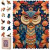 500-piece Jigsaw Puzzle (33.9 X 45 Cm), 3mm Thick Wood, Owl Design, Uniquely Shaped Pieces, Racer Cut, Cute, Includes Completed Example Image, for Adu