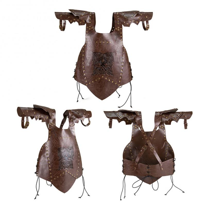 Halloween Medieval Vintage Shoulder Cape Steampunk Armor Cosplay Costume Prop