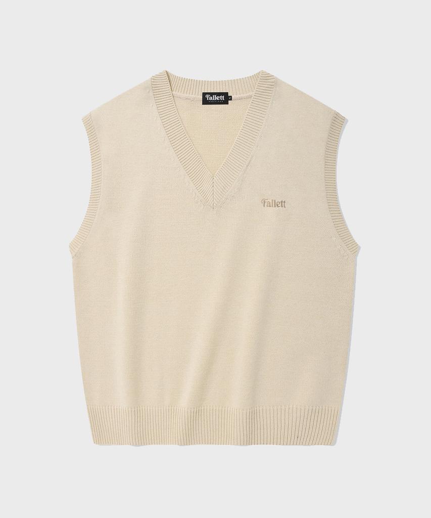 Gilet Tricot col V Fallett Beige