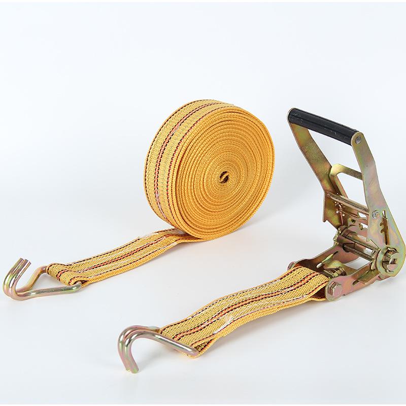 Pasy transportowe z grzechotką, z podwójnym hakiem i stalowym napinaczem