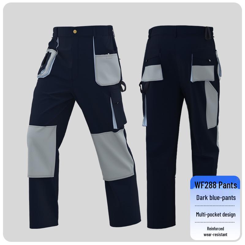 Men s Multi-Pocket Wear-Resistant Work Pants for Construction, Engineering, Dock - Comfortable Labor Protection 3XL