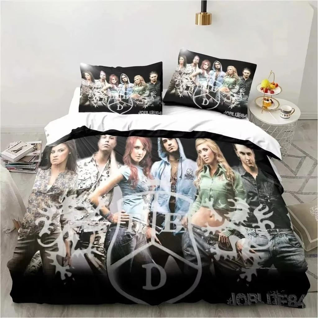 3D Print Music Band RBD Bedding Set Duvet Cover Comforter Bed Set Quilt Cover Pillowcase,King Queen Twin Size Boys Girls Adult