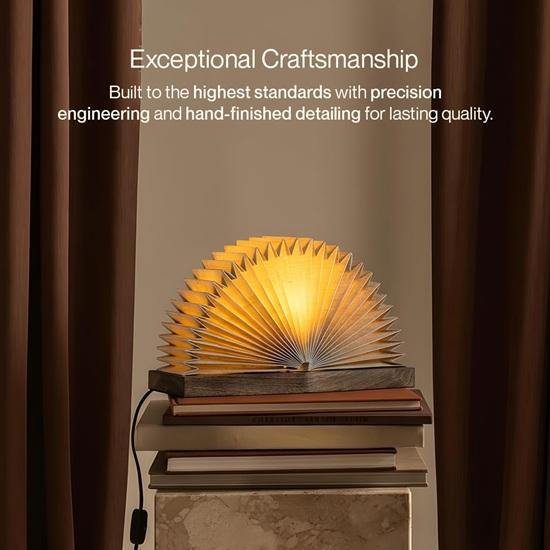 Foldable Linen Book Table Lamp Crafted from European Linen Patented Designs Ideal Lamp for Living Room Decoration, Bedroom, Office