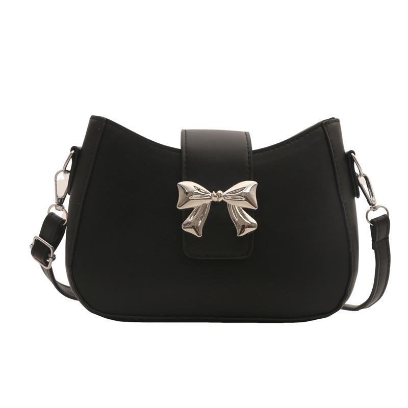 New Trendy  Fashionable  Simple Casual Texture for Women  Solid Color  Fashionable  One Shoulder Armpit Crescent Bag for Women