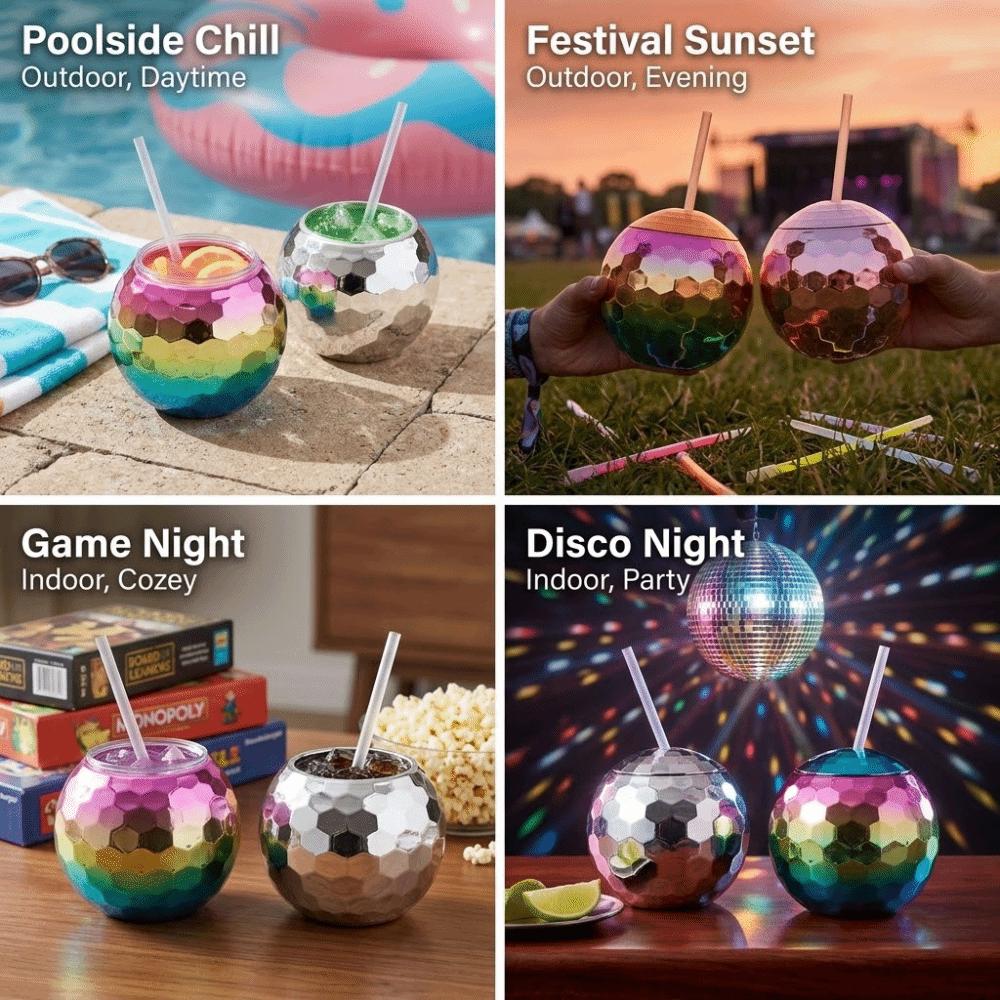 Bright Glitter Water Cup Electroplated Drinking Cup Portable Beverage Cup Outdoor Use