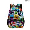 Zaini Hip Hop Kpop Giovanili per la Scuola Unisex Geometry Dash Borse da Viaggio Stampa 3D Oxford Impermeabili Zaini a Spalla per Quaderno