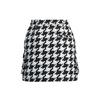 Adidas Originals IVP Trefoil Plaid Print Fitted Mid-Rise Comfortable Casual Skirt Women Skirts Black HC5986