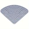 1pc Non-Slip Corner Bath Mat with Suction Cups & Drain Holes, 21x21in, PVC Shower Mat Bathtub Mat Machine Washable Floor Mat