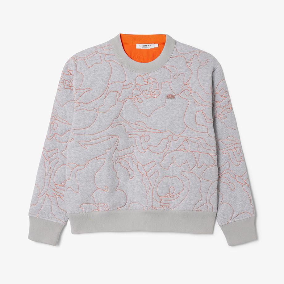 [Lacoste] Women's Flower Pattern Reversible Padded Sweatshirt SF2686-54N2KQ