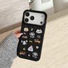 Fashion Denim Embroidery Cute Puppy Small Animal Shockproof Protective Phone Cover Case for iPhone 17 16 15 14 Pro Max