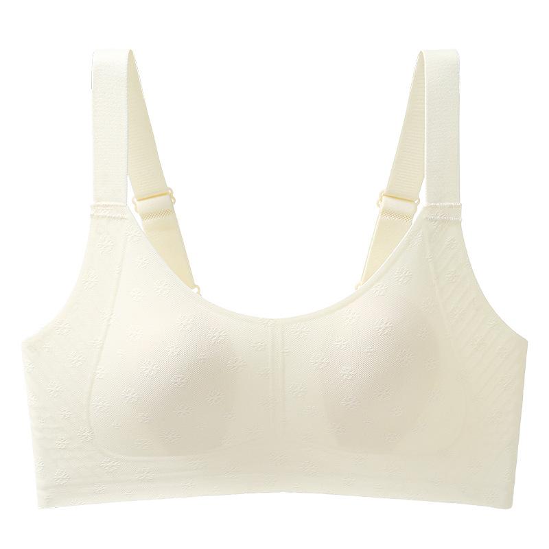 

Сладкий, дышащий, бесшовный и удобный, для большой груди с небольшим сбором, против провисания груди, женский бюстгальтер без косточек M(recommended 45-52.5kg )