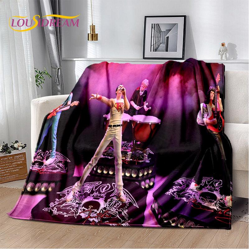 Freddie Mercury Queen-Rock-Band Soft Plush Blanket,Flannel Blanket Throw Blanket for Living Room Bedroom Bed Sofa Picnic Cover