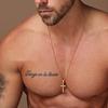Classic Men Cross Pendant Necklace For Male Stainless Steel Necklace Statement Cruz Jewelry 24" Link Chain