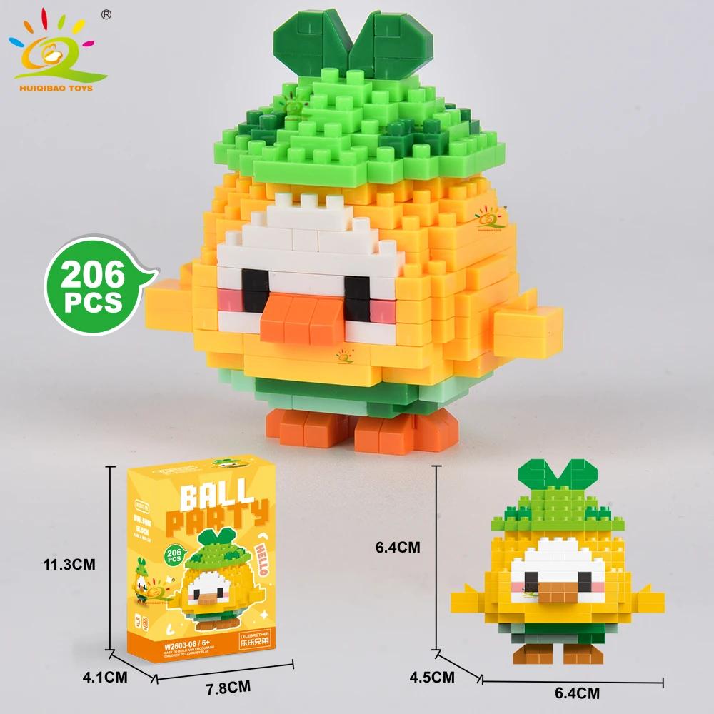 HUIQIBAO MOC Tier Mikro-Baustein Mini Niedlich 3D Diamant Modellstein DIY Stadtbau Spielzeug für Kinder Schreibtischdekoration
