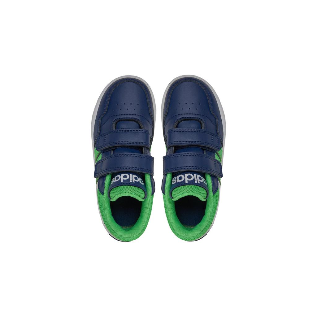 Adidas Neo Hoops 3.0 Vielseitige Bequeme Stoßdämpfende Strapazierfähige Low-Top Kinder-Sneaker Kinder-Sneaker Blau Grün IG6107