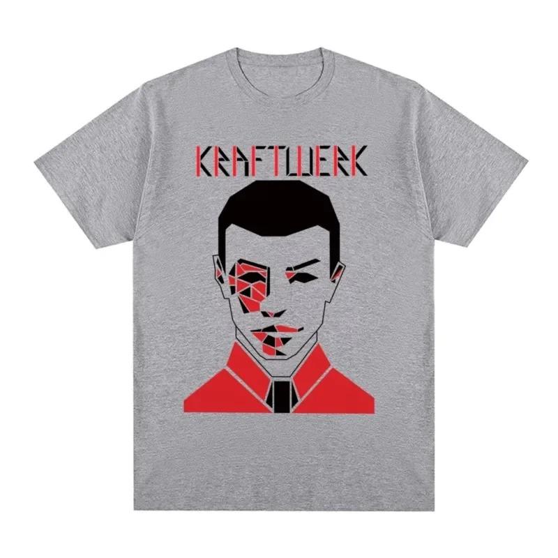 T-shirt Vintage Kraftwerk Anni '70 Elettronica Synth Avant Garde Moda Grafica Retro Cotone Uomo T-shirt Top Donna