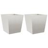 VidaXL Jardinières 2 pcs 40x40x40 cm acier inoxydable, jardinière d'extérieur, boîte à fleurs, boîte de jardin, jardinière 851061