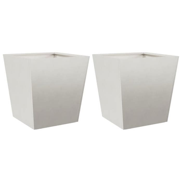 VidaXL Jardinières 2 pcs 40x40x40 cm acier inoxydable, jardinière d'extérieur, boîte à fleurs, boîte de jardin, jardinière 851061