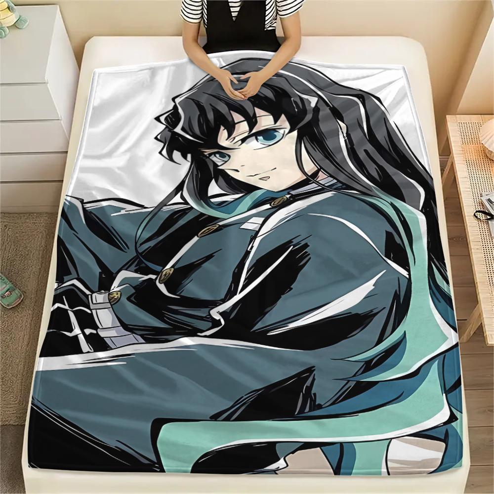 Demon Slayer Print Flannel Blanket,High Quality Comfortable for All Seasons,Home Decor,Warmth and Comfort,Perfect for Christmas Gifts
