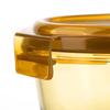 LocknLock Amber Round Glass Food Storage Container