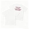 Dont Talk To Me I Have A Crazy Girlfriend Graphic Tshirt Funny Slogan Back Print Casual Short Sleeve Tee For Unisex