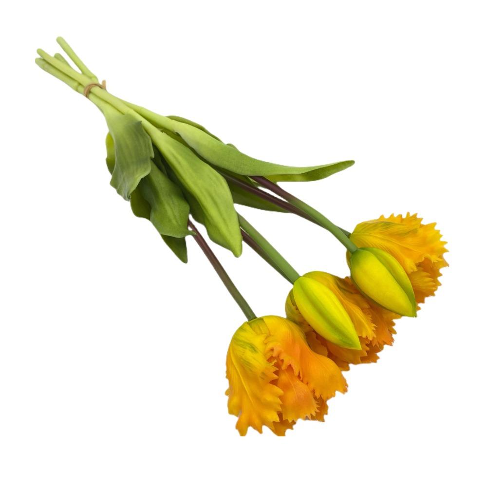 5pcs Real Touch Simulation Tulip Bouquet Luxury Fake Flowers  Ride Bouquet