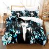 Cool Black Rock Shooter BRS Dark Star Cannon Battle Fantasy Anime Bedding Set Includes Duvet Cover 2 Pillowcases Blue Twin Tail