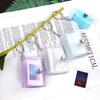 16 Sheets Cute Mini Keychain Photo Album 1/2 Inch Snap Button Pocket Folders Journal Note Material Paper Storage Book Stationery
