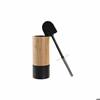 Brosse De Salle De Wc - DKD Home Decor - Noir - Bambou - Aluminium - Dimensions 10x10x36,8cm