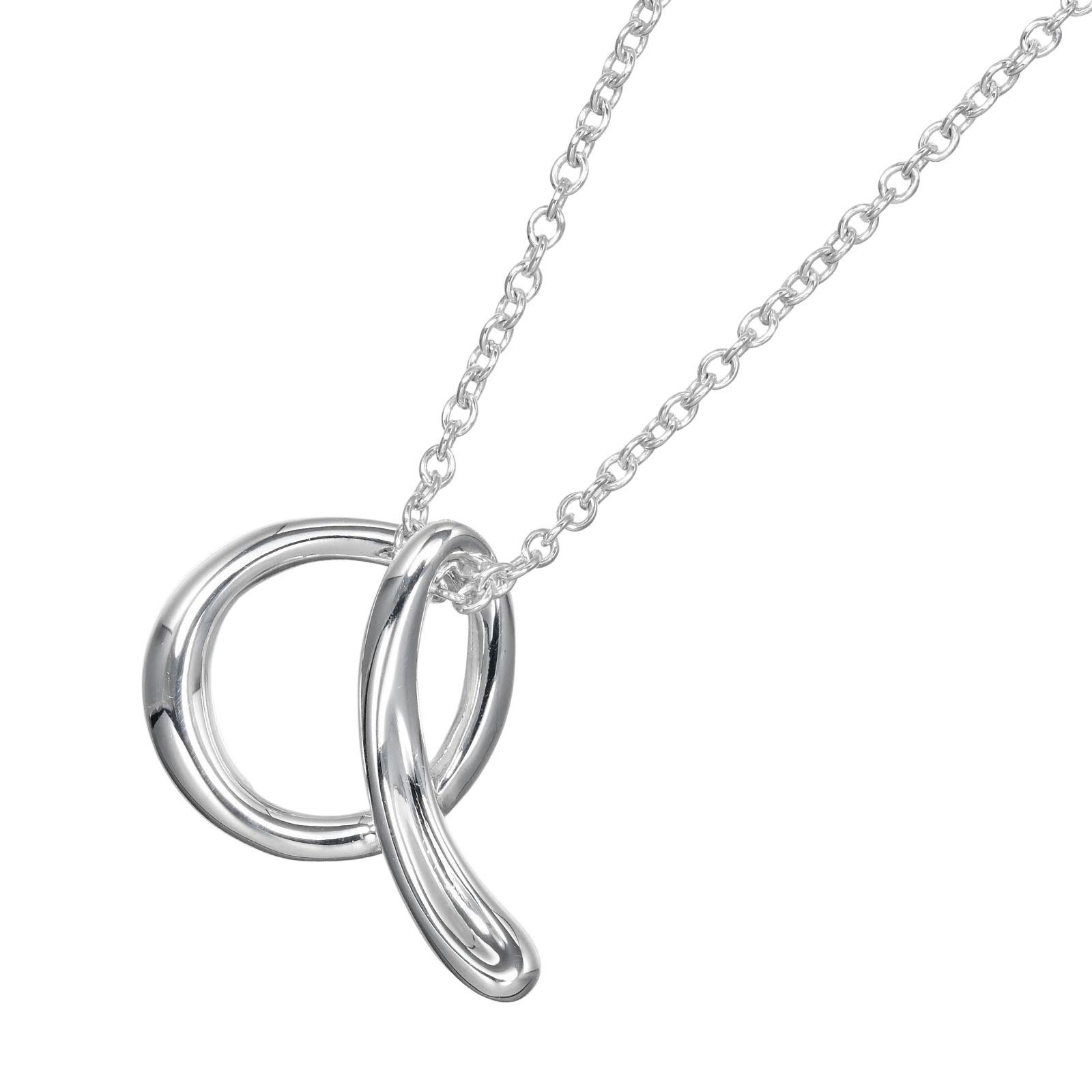 

TIFFANY&Co. Alphabet letter a Necklace Silver925 2.4g Women Used