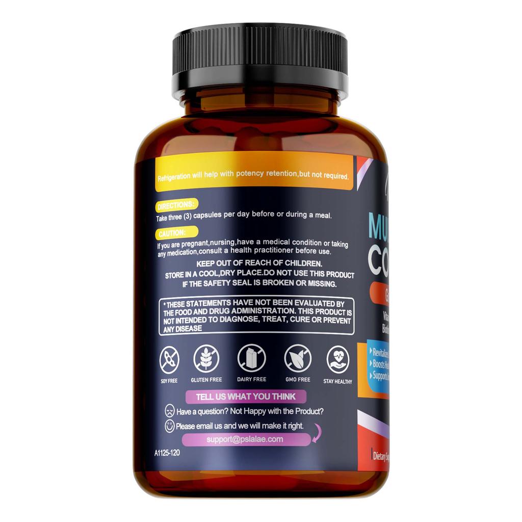 Complex Collagen Capsules Containing Hyaluronic Acid and Biotin Are All-natural and Support Skin Health.
