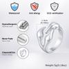 Rock Punk Claw Ring for Men Boys,Waterproof Stainless Steel Dinosaur Claw Ring,Causal Jewelry Halloween Gift