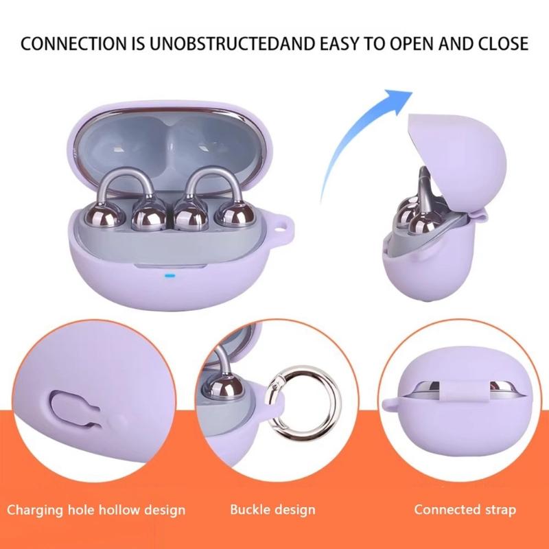 Headphone Cover Shockproof Wrap Case Antiscratch Guard Washable Silicone Housing Shell Enhances Grip Suitable for S8S AI