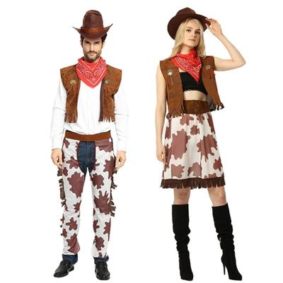 Western Cowboy/Cowgirl Costume Short Skirt,Pants,Hat Bandana Vest Halloween Fancy Dress Accessories Western Outfits Gift