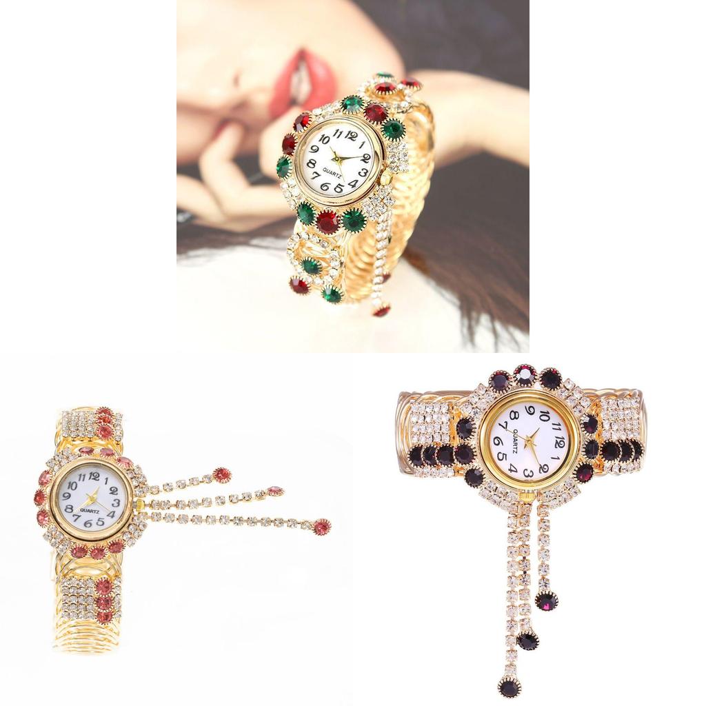 Fashion Gold Bracelet Watch For Women With Quartz Movement And Sparkling Accents