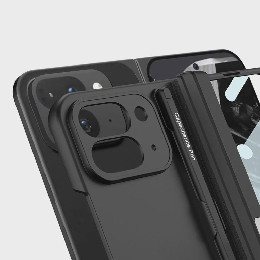Full-Cover Bracket & Stylus Hard Case for Google Fold2 - Folding Screen Center Axis Protection