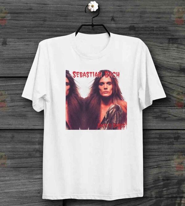 rare Sebastian Bach Bach 2 Basic Unisex S-234XL gift family White shirt B2196 L
