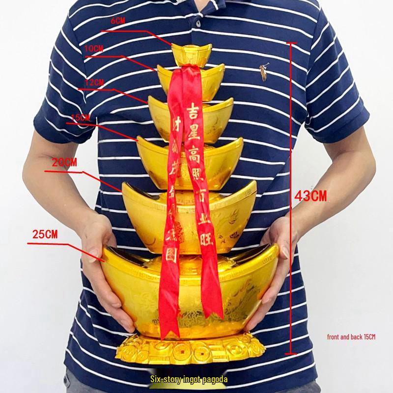 Lingots Dorés Décorations Festives - Ornements Trésors du Festival du Printemps