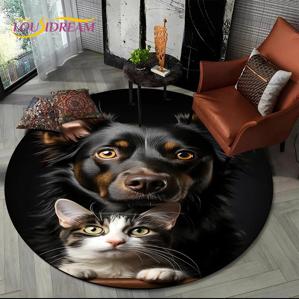 3D Mysteriou Sun Moon Tarot Mandala Magic Round Area Carpet Rug for Living Room Bedroom Kid Playroom Decor,Pet Area Rug Non-slip