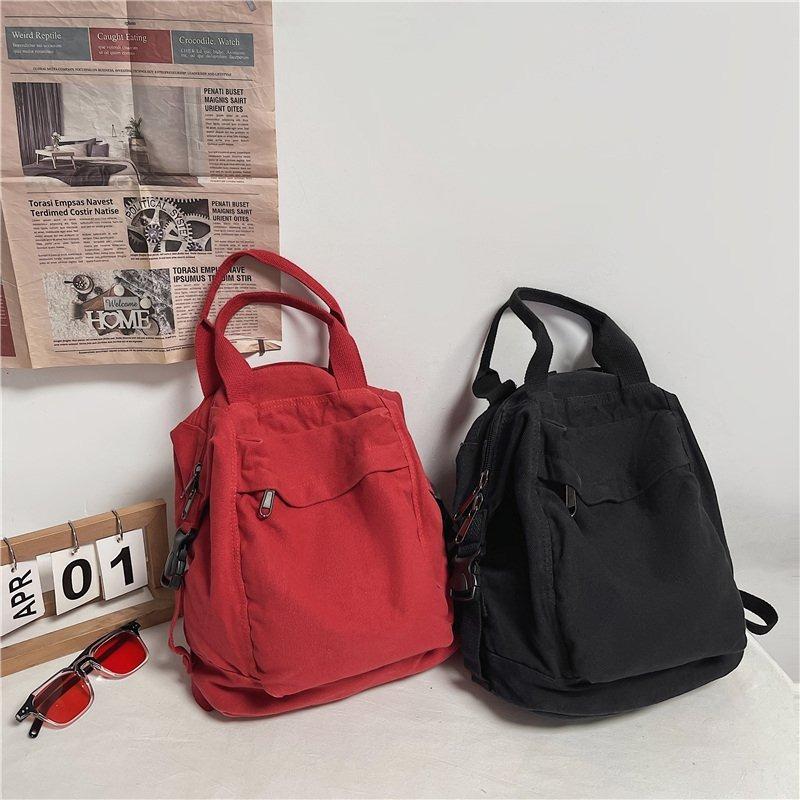 High Capacity Computer Bag for Young College Students Fashion Canvas Bag Women Backpack for Travel Storage