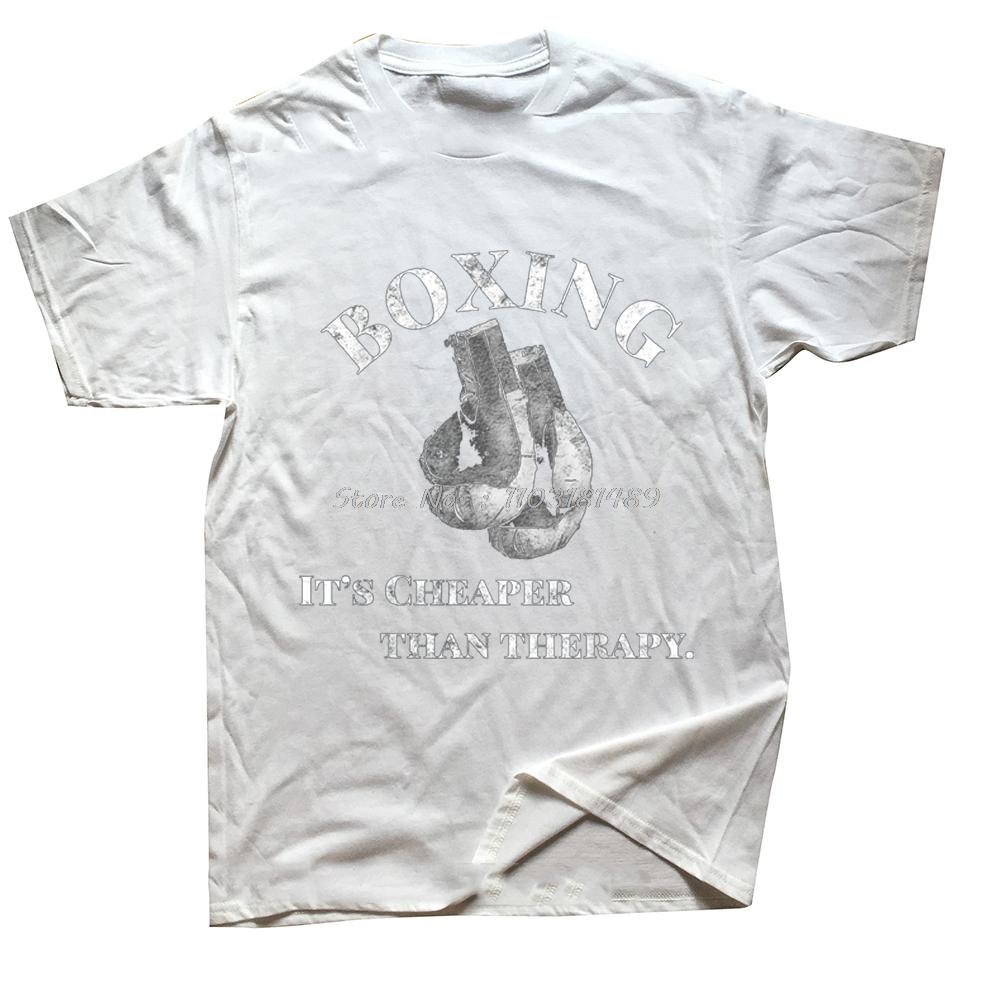 Funny Boxing T Shirt Cheaper Than Therapy New Design Unisexs Top TShirts Cotton Tops Tees Printed Short Sleeve Tops Tees Sport