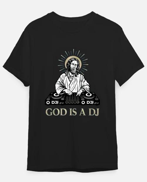 GOD is My DJ Unisexs TShirt 100Cotton Unisex ONeck Short Sleeve Oversized Y2k Popular Fashion Rock Punk Streetwear Funny