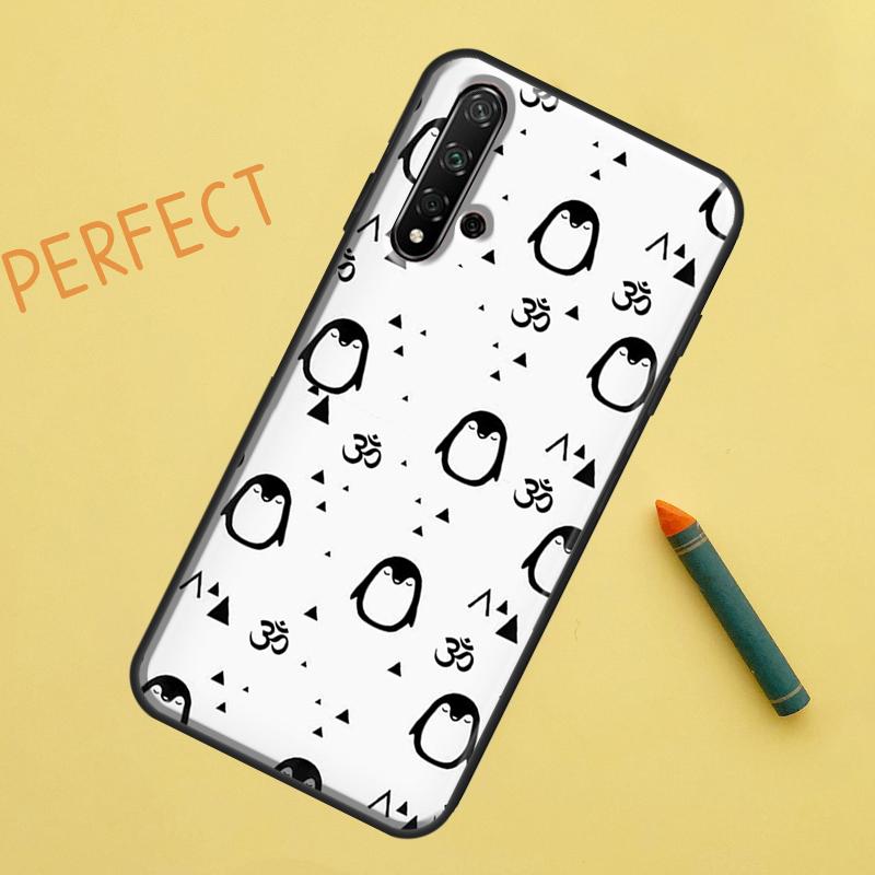 

Cute Kawaii Penguin For Huawei Nova 8i 12i 11i 12s Y73 Y72 Y61 Y91 Y90 Y70 Y60 9 10 SE P30 P40 Lite P60 Pro Case Huawei Nova Y90
