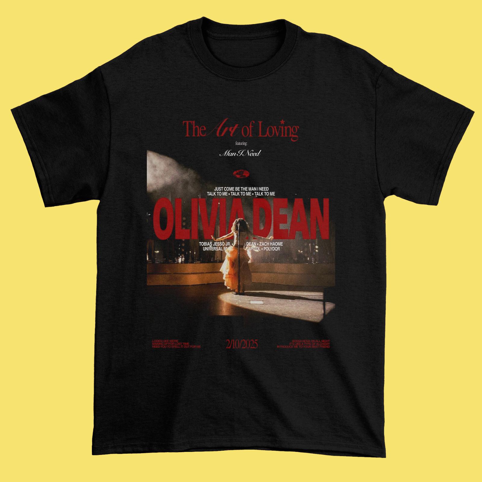 Olivia Dean 2025 Black Shirt Cotton All size S-5XL Unisex BS1682 S